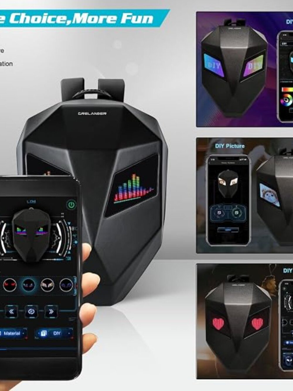 Motorcycle Backpack,LED Programmable Knight Backpack - Picture 7 of 7